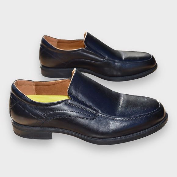 Florsheim Mens Black Leather Slip On Dress Loafers Shoe Size 9.5B - Picture 7 of 12